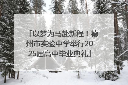 以梦为马赴新程！德州市实验中学举行2025届高中毕业典礼