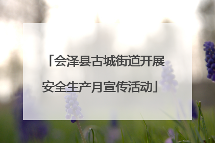 会泽县古城街道开展安全生产月宣传活动