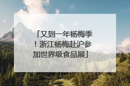 又到一年杨梅季！浙江杨梅赴沪参加世界级食品展