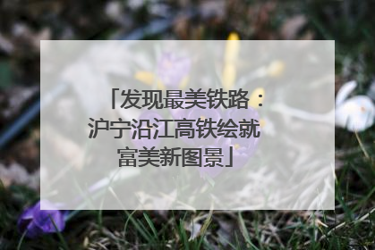 发现最美铁路：沪宁沿江高铁绘就富美新图景