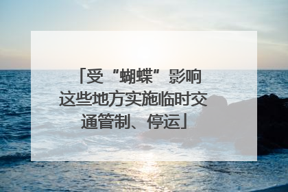 受“蝴蝶”影响 这些地方实施临时交通管制、停运