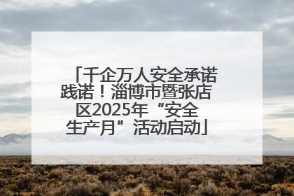 千企万人安全承诺践诺！淄博市暨张店区2025年“安全生产月”活动启动