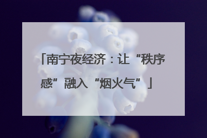 南宁夜经济：让“秩序感”融入“烟火气”