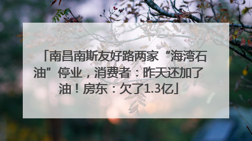 南昌南斯友好路两家“海湾石油”停业，消费者：昨天还加了油！房东：欠了1.3亿