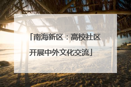 南海新区：高校社区开展中外文化交流