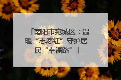 南阳市宛城区：温暖“志愿红”守护居民“幸福路”