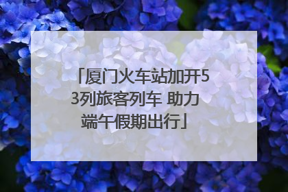 厦门火车站加开53列旅客列车 助力端午假期出行