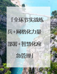 全环节实战练兵+网格化力量部署+智慧化应急管理