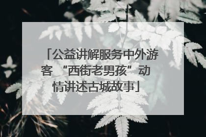 公益讲解服务中外游客 “西街老男孩”动情讲述古城故事