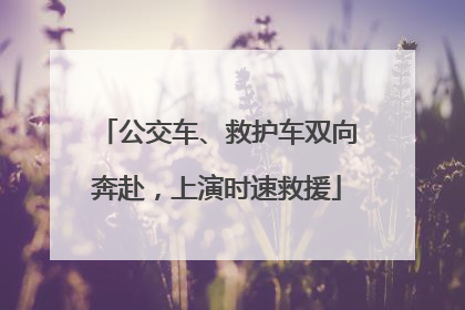 公交车、救护车双向奔赴，上演时速救援