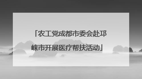 农工党成都市委会赴邛崃市开展医疗帮扶活动