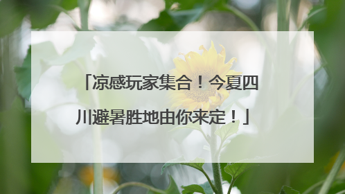 凉感玩家集合！今夏四川避暑胜地由你来定！