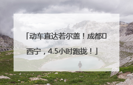 动车直达若尔盖！成都⇄西宁，4.5小时跑拢！