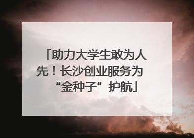 助力大学生敢为人先！长沙创业服务为“金种子”护航