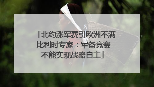 北约涨军费引欧洲不满 比利时专家：军备竞赛不能实现战略自主