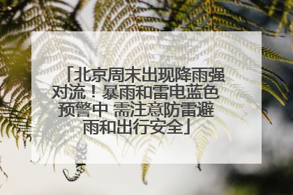 北京周末出现降雨强对流！暴雨和雷电蓝色预警中 需注意防雷避雨和出行安全