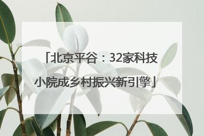 北京平谷：32家科技小院成乡村振兴新引擎