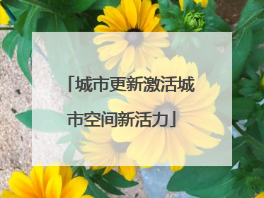 城市更新激活城市空间新活力