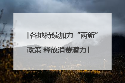 各地持续加力“两新”政策 释放消费潜力