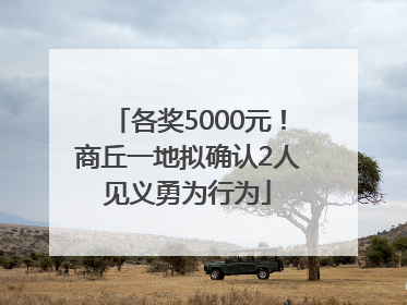 各奖5000元！商丘一地拟确认2人见义勇为行为