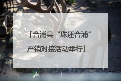 合浦县“珠还合浦”产销对接活动举行