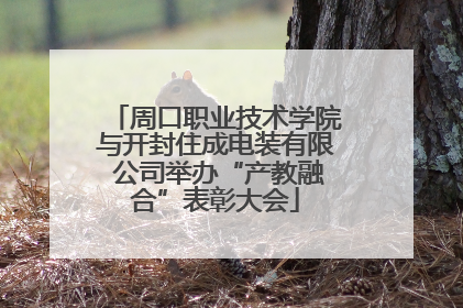 周口职业技术学院与开封住成电装有限 公司举办“产教融合”表彰大会