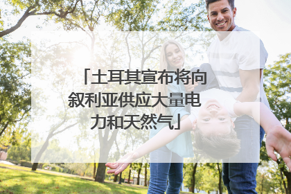 土耳其宣布将向叙利亚供应大量电力和天然气