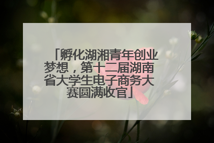 孵化湖湘青年创业梦想，第十二届湖南省大学生电子商务大赛圆满收官