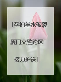 孕妇羊水破裂 厦门交警跨区接力护送