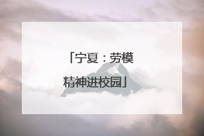 宁夏：劳模精神进校园