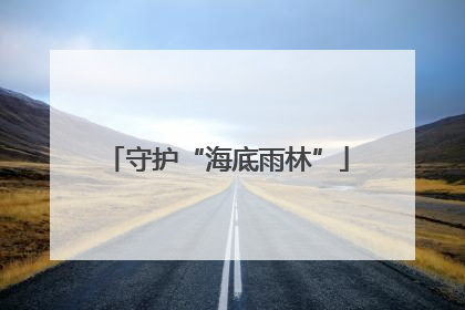 守护“海底雨林”