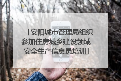 安阳城市管理局组织参加住房城乡建设领域安全生产信息员培训