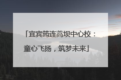 宜宾筠连蒿坝中心校：童心飞扬，筑梦未来
