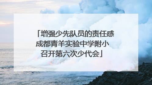 增强少先队员的责任感 成都青羊实验中学附小召开第六次少代会