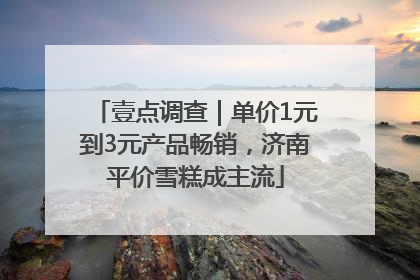 壹点调查｜单价1元到3元产品畅销，济南平价雪糕成主流