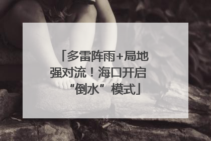 多雷阵雨+局地强对流！海口开启“倒水”模式