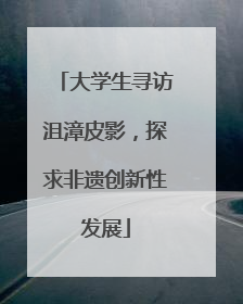 大学生寻访沮漳皮影，探求非遗创新性发展
