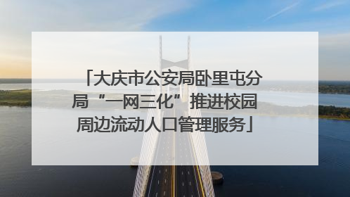 大庆市公安局卧里屯分局“一网三化”推进校园周边流动人口管理服务