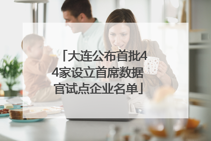 大连公布首批44家设立首席数据官试点企业名单