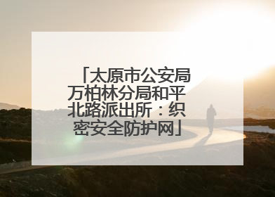 太原市公安局万柏林分局和平北路派出所：织密安全防护网