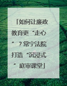 如何让廉政教育更“走心”？常宁法院打造“沉浸式”庭审课堂