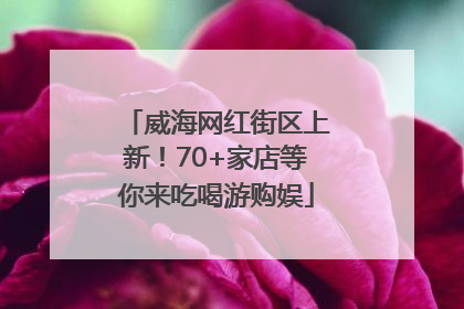 威海网红街区上新！70+家店等你来吃喝游购娱