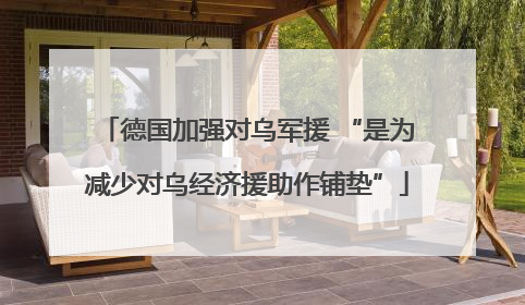 德国加强对乌军援 “是为减少对乌经济援助作铺垫”