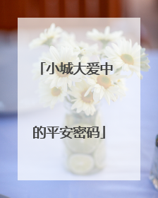 小城大爱中的平安密码