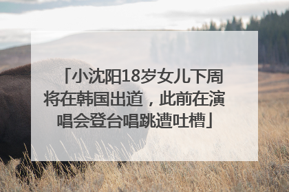 小沈阳18岁女儿下周将在韩国出道，此前在演唱会登台唱跳遭吐槽