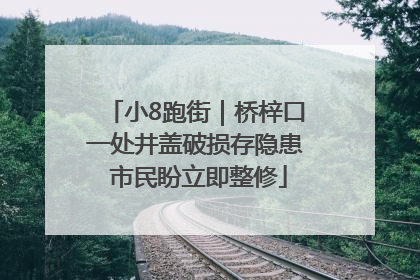 小8跑街｜桥梓口一处井盖破损存隐患 市民盼立即整修