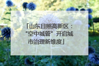 山东日照高新区：“空中城管”开启城市治理新维度