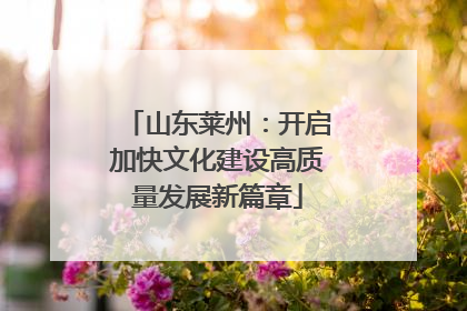 山东莱州：开启加快文化建设高质量发展新篇章