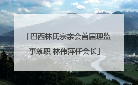 巴西林氏宗亲会首届理监事就职 林伟萍任会长