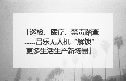 巡检、医疗、禁毒踏查……昌乐无人机“解锁”更多生活生产新场景